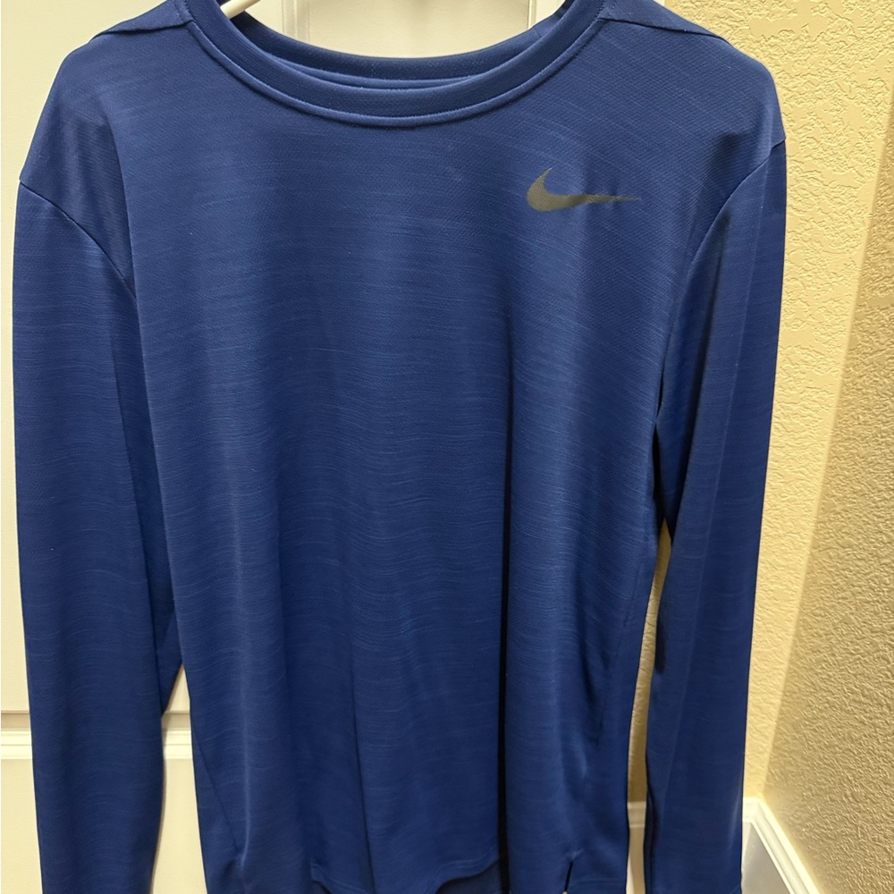 Nike Dri-FIT Navy Long Sleeve Shirt